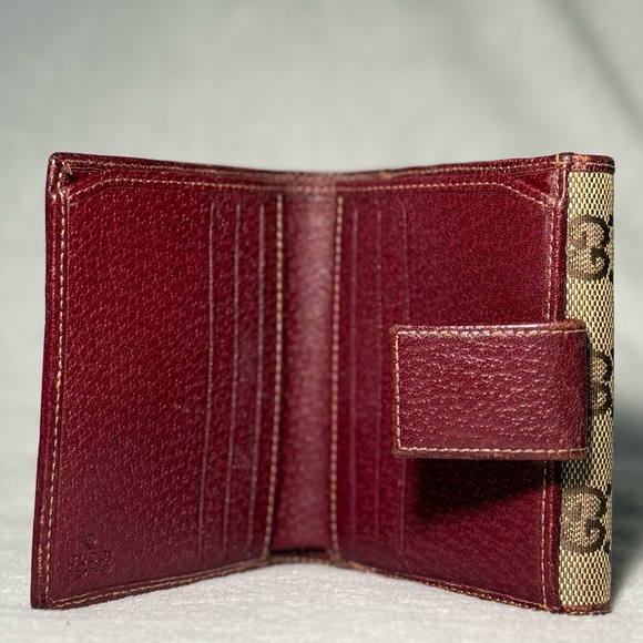 Authentic Gucci GG Canvas French Flap Wallet - Picture 6 of 9